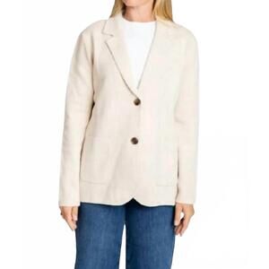 NEW BURGESS SWEATERS milly single breasted blazer in latte